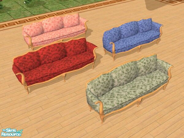 Modthesims2 Couch The Sims Resource | Colonial Sofa recolors by Modfan - Set 0