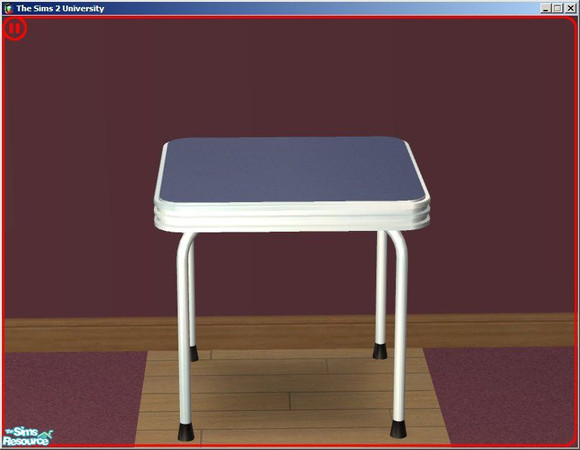 Sims 2 — Cornflower Dream Card Table by dddrake — A \"dreamy\" cornflower blue.