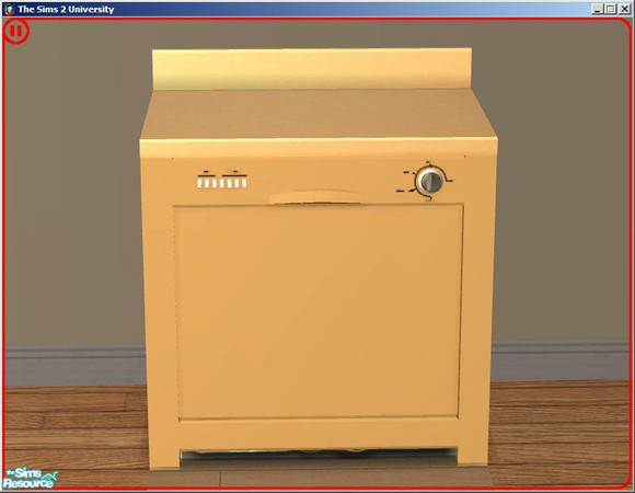 Sims 2 — Fools Gold Dish Washer by dddrake — A golden yellow kitchen set