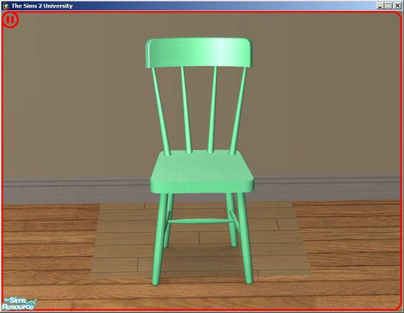 Sims 2 — Minty Fresh Tea Chair by dddrake — A very bright green kitchen set For you Kentucky Derby fans, this is the mint