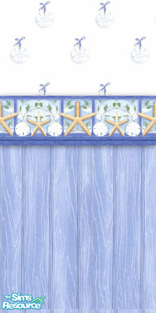 Sims 2 — Bathroom Seashells Walls by STP Carly — Fun bath walls for everyone in the family!