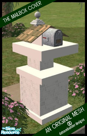 Sims 2 — Mailbox Cover- Brick White by dotcombuilder — *Must download Dark Red Brick mesh file* Sick of seeing endtables