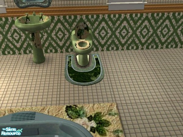 Sims 2 — Southern Comfort Bath Toilet mat by ead425 — continues the set of Southern Comfort: 10 items