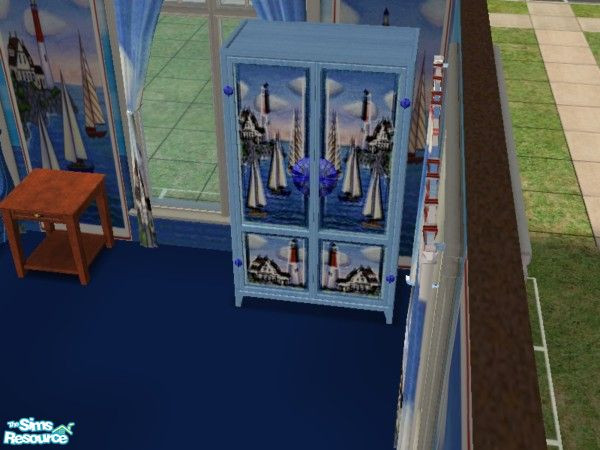 Sims 2 — Sail Boats dresser by ead425 — 14 items:walls and floors alrady on TSR: dresser 