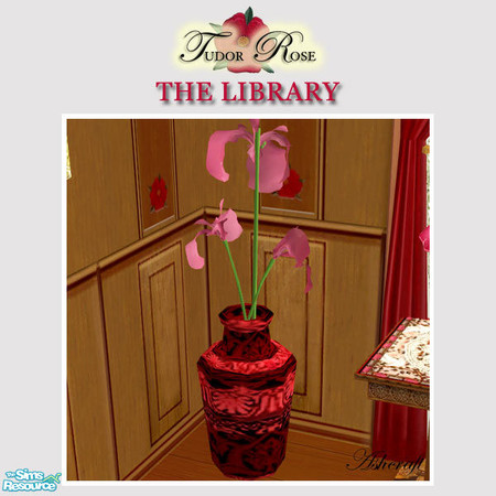 Sims 2 — Tudor Rose Library Vase by Cashcraft — The Library Vase requires the Mesh from my Starry Night Kitchen Set. You