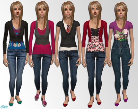 Sims 2 — Trendy Elders Set by pretty_baby — Peekaboo Simmers. Here are some outfits for your elders. That aren\'t old