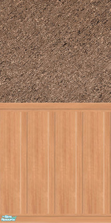 Sims 2 — Brown Wall withWainscot by mahtigwess — Goegeous anywhere
