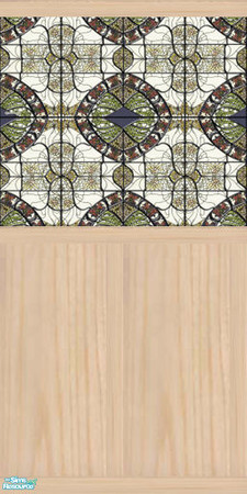 Sims 2 — Wall pattern with White Ash Wainscot by mahtigwess — Great in retro decor
