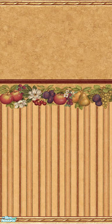 Sims 2 — Fruit Border Wall & Floor Set - Fruit Border 6 by Gumby_Girl — Set of 6 walls & 3 floors in country