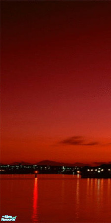 Sims 2 — Sunset in Sydney - Panel 1 by TrailRunner782 — A 4 panel wall mural of the Sydney Opera House in Sydney,