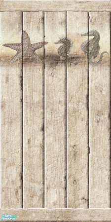 Sims 2 — OTBTS - 06 by perelinka — OLD TAVERN BY THE SEA - wall with starfish and seahorses (indoor).