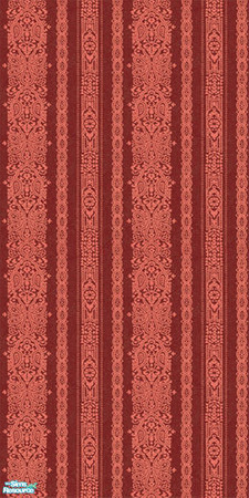 Sims 2 — Red Stripe Ornate Wallpaper by mahtigwess — Great for ornate rococo or baroque rooms