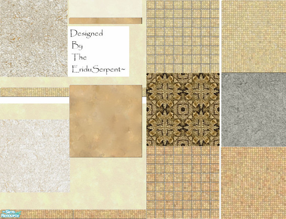 Sims 2 — Cazorla Spanish Wall & Floor Set (Inside & Out) by eriduserpent — I did this set for a little house I