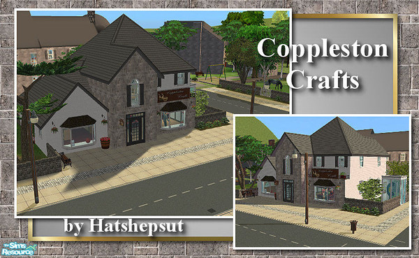 Sims 2 — Coppleston Crafts by hatshepsut — Where would a rural village be without it\'s local craft shop? Fitted out and