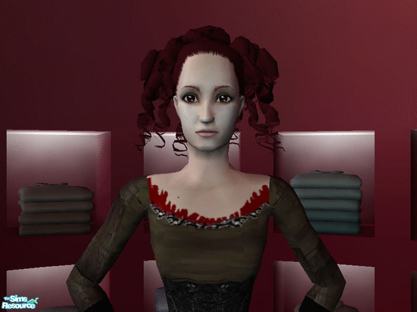 Sims 2 — Helena Bonham Carter as Mrs. Lovett by redroses4eva — A Hopeless Romantic for Johnny Depp, she makes pies with a