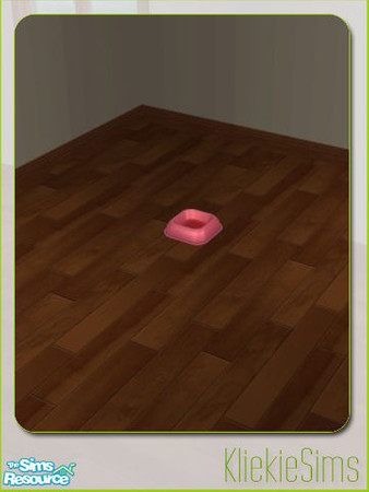 Sims 2 — Recolors - Good Value Petbowl - Pink  by kliekie — 