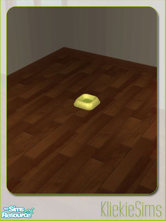 Sims 2 — Recolors - Good Value Petbowl - Yellow  by kliekie — 