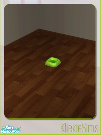 Sims 2 — Recolors - Good Value Petbowl - Green  by kliekie — 