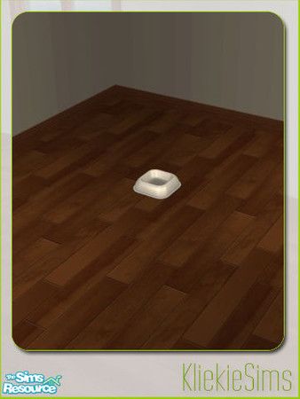 Sims 2 — Recolors - Good Value Petbowl - White  by kliekie — 
