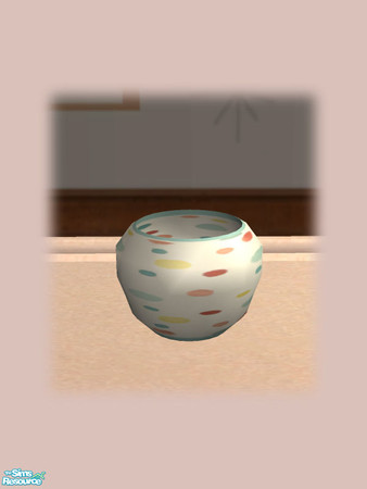 Sims 2 — 50s Retro Kitchen - Bowl - Mesh by Shakeshaft — Part of a 50\'s Retro Style Kitchen, in a soft pink texture the