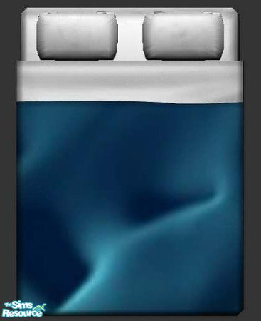 Sims 2 — Blue Satin Bedding by briachant — Blue Satin Bedding