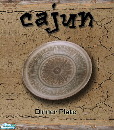 Sims 2 — Cajun Cuisine - Dinner Plate by Simaddict99 — required for the Seafood Jambalaya and Dirty Rice to work!