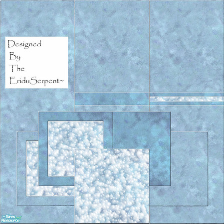 Sims 2 — Blue Bubble Bathroom Floor & Wall Set by eriduserpent — A very nice modern set...clean and fresh looking.