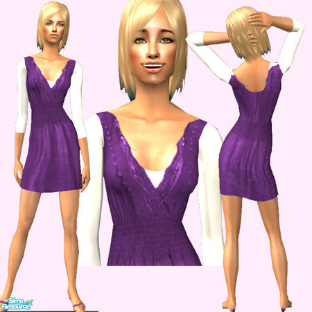 Sims 2 — Brillant Dress Set! -Dancing Purple by jessicaciocler — Everyday basic stuff: You just gotta have it ! Three