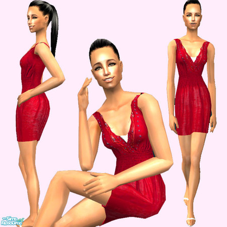 Sims 2 — Brillant Dress Set! - Lady in Red by jessicaciocler — Everyday basic stuff: You just gotta have it ! Three
