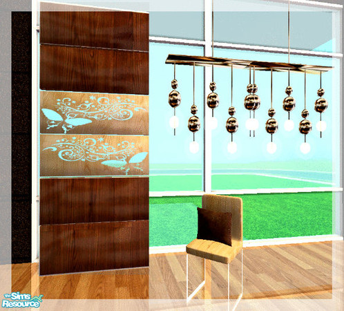 Sims 2 — Vivalto Dining and recolors - butterfly  in medium wood by kibanahnah — This is the wood recolor. You can mix