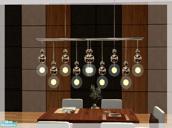 Sims 2 — Vivalto Dining and recolors - reflective lamp by kibanahnah — This is the mesh.It has realistic metallic