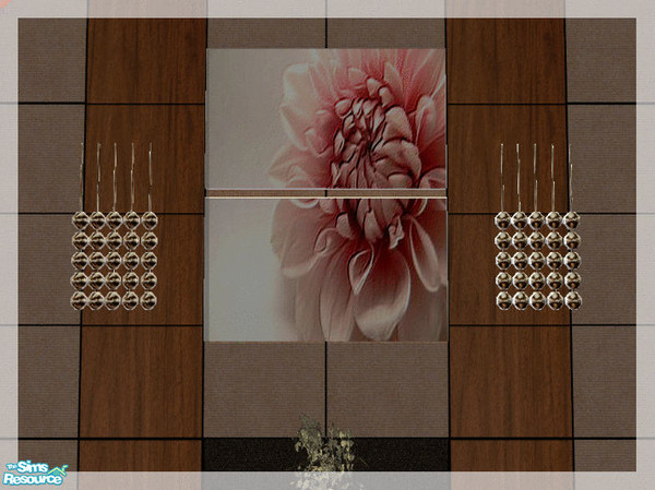Sims 2 — Vivalto Dining and recolors - painting recolor \"flower\" by kibanahnah — a floral recolor of the