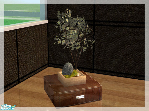 Sims 2 — Vivalto Dining and recolors - plant by kibanahnah — this is the mesh.You can mix and match the color of the
