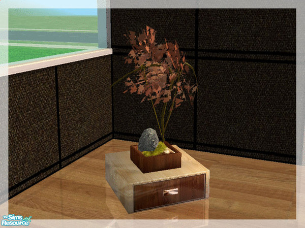 Sims 2 — Vivalto Dining and recolors - Plante recolor by kibanahnah — a pink recolor of the flowers,with a new vase