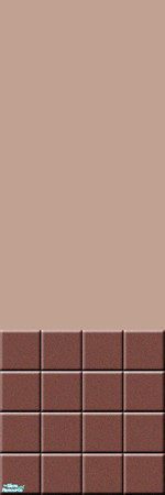 Sims 2 — Hampton Half Wall Tile with Paint - Mauve by sailfindragon — Hampton Half Wall Tile with Contrasting Paint -