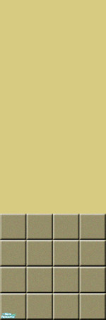 Sims 2 — Hampton Half Wall Tile with Paint - Sage Green by sailfindragon — Hampton Half Wall Tile with Contrasting Paint