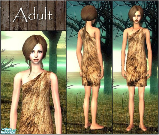 Sims 2 — Ancient Clothing Set for Female - AF1 by Daislia — A set of 10 clothing for your Stone Age sims, 3 for EF, 5 For