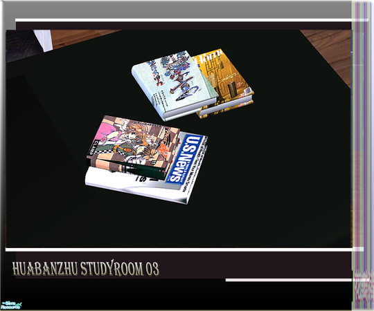 Sims 2 — Huabznhu Studies room 03 - books by huabanzhu — 