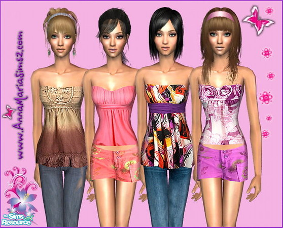 Sims 2 — Summer Outfits for Teen by Anna by annasims2 — Need mesh T009 and mesh T013 from LianaSims2!