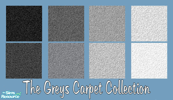 Sims 2 — The Greys Carpet Collection by shadow66 — This is a set of 8 seamless, textured carpets in a variety of shades