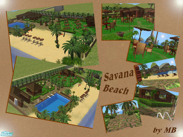 Sims 2 — Savana Beach by kastaghief — It\'s the first creation that I submit on this site, and it\'s a beach lot with