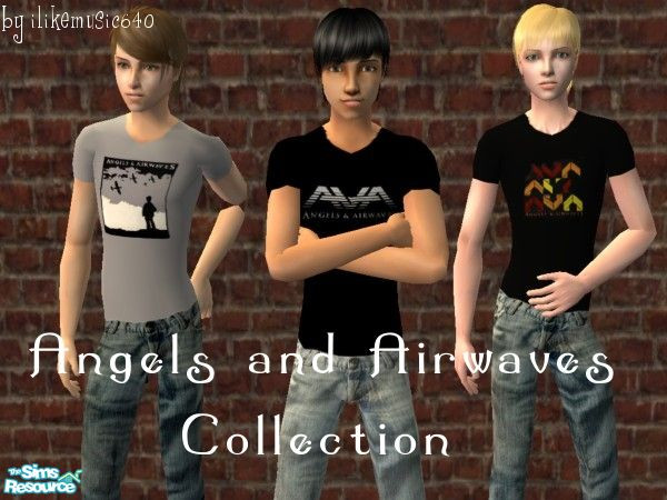 Sims 2 — Angels and Airwaves Shirts for Teens(Male) by ILikeMusic640 — Angels and Airwaves.