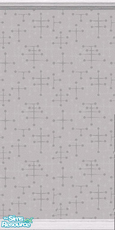Sims 2 — Eames Wallpaper (Light Grey) by DJLadyPope — Light grey 1950's wallpaper. Pattern by pixeldecor.com