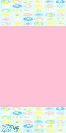 Sims 2 — Nursery Shapes-Pink 2 by bduncan579 — This is a pink wallpaper with my nursery shapes border at the top and