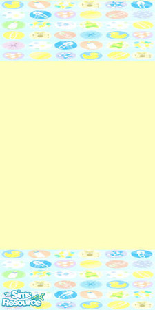 Sims 2 — Nursery Shapes-Yellow 2 by bduncan579 — This is a yellow wallpaper with my nursery shapes border at the top and