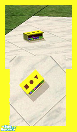 Sims 2 — Yellow Shape Sorter by HeartSpirit — Toddler shape sorter toy in yellow