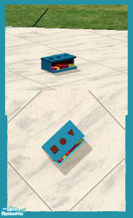Sims 2 — Blue Shape Sorter by HeartSpirit — Toddler shape sorter toy in blue
