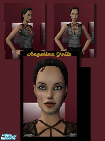Sims 2 — Angelina Jolie by rowanlafolle — My attempt at Angelina Jolie. The eyes are not quite right...her eyes are not