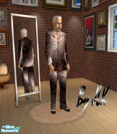 Sims 2 — Old Skool by bunny8675309 — Looking as good as an elder sim can in this dashing suit. Comments welcome! :)