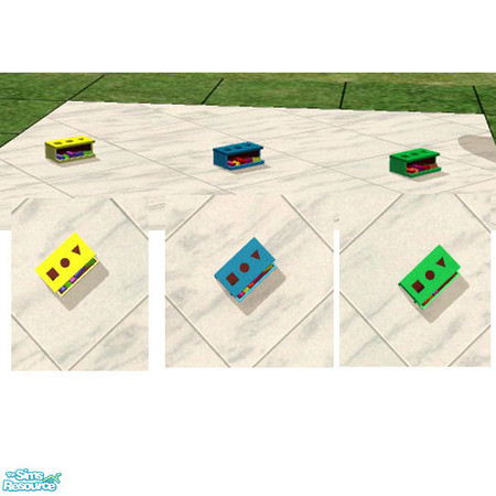 Sims 2 — Toddler Shape Sorters by HeartSpirit — Toddler shape sorter toy in yellow, blue and green